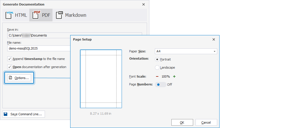 Generate documentation in PDF