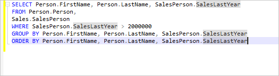 Generated query
