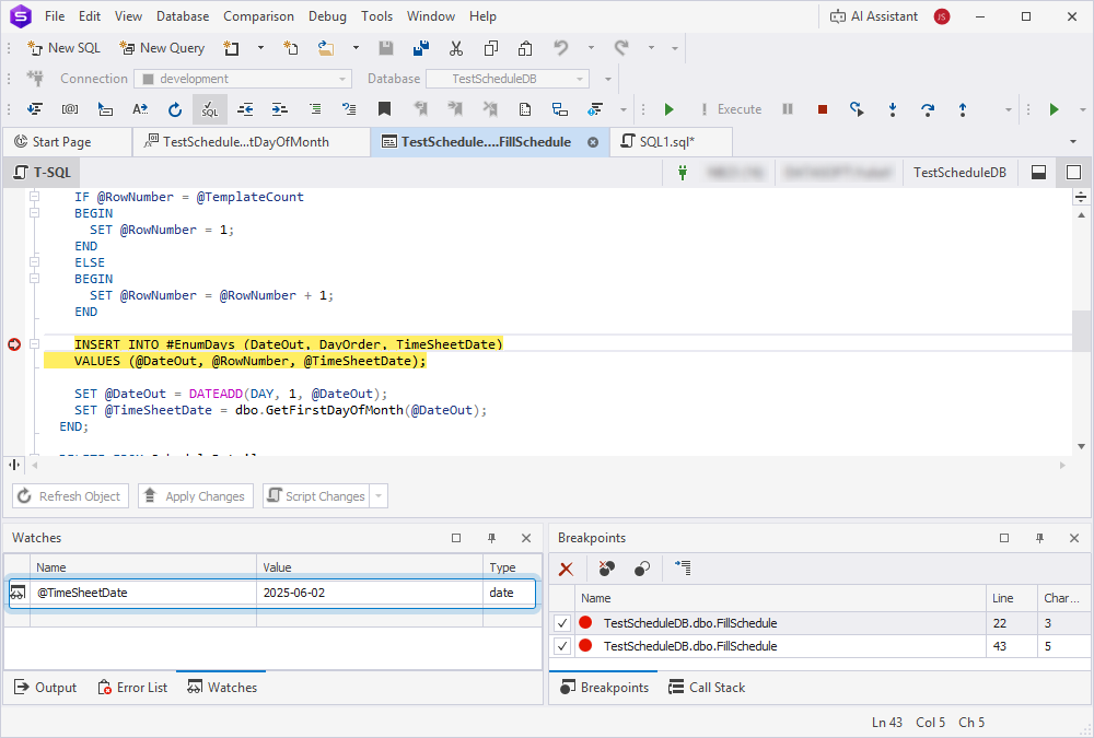 Initialize a variable