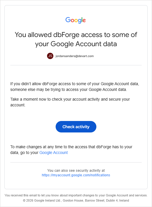 Grant dbForge permissions