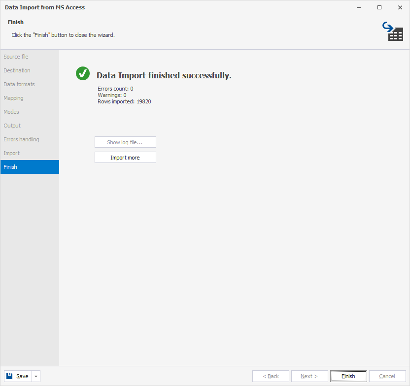 Import Completed