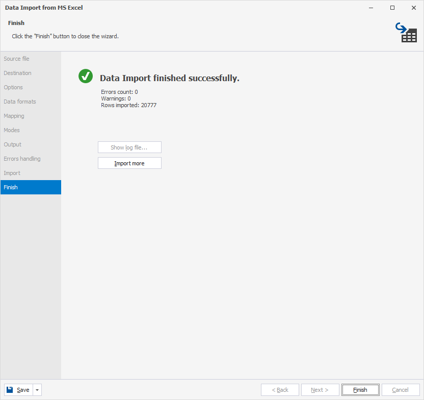 Import Completed