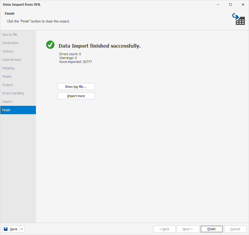 Import Completed