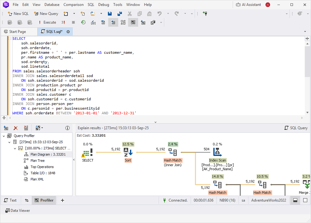 Improve query performance using a JOIN