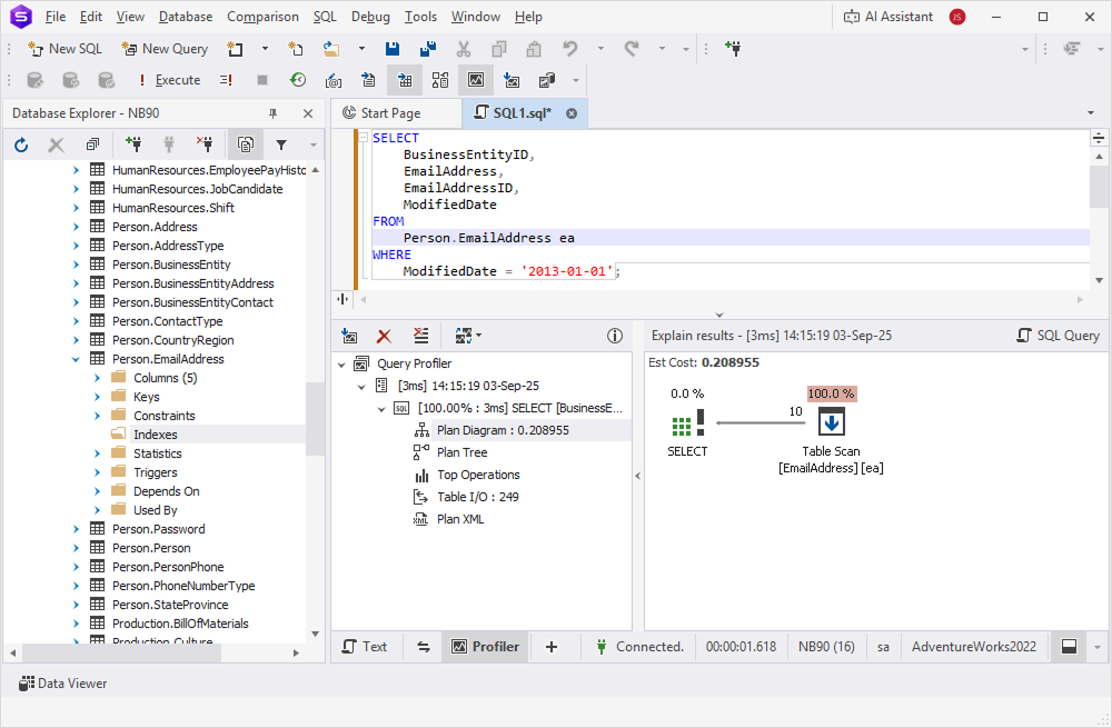 Code example without index