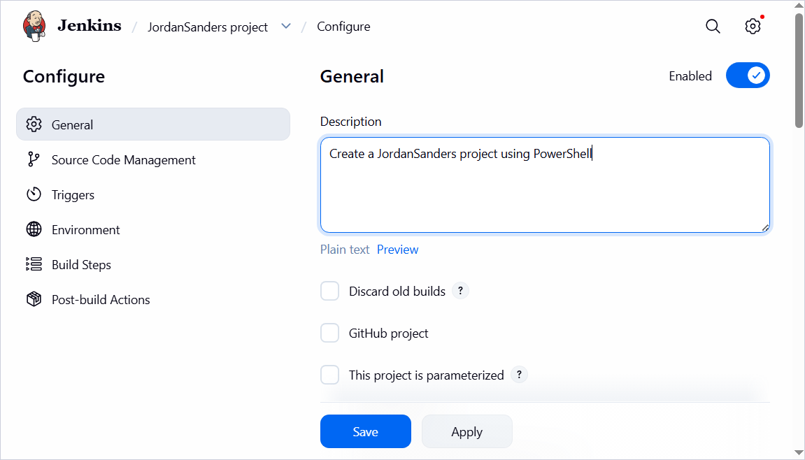 Enter the project description