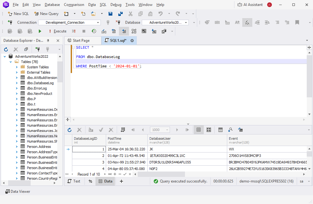 Scan for obsolete data
