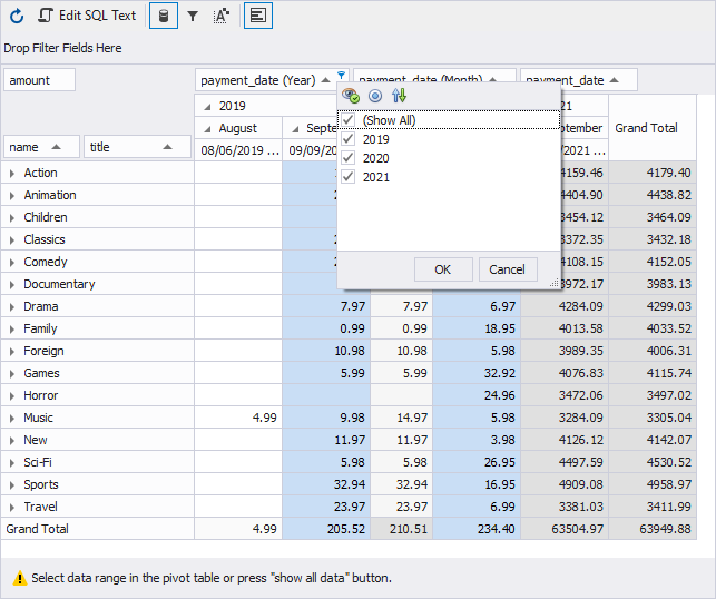 Filtering Fields