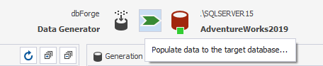 Data Generator toolbar