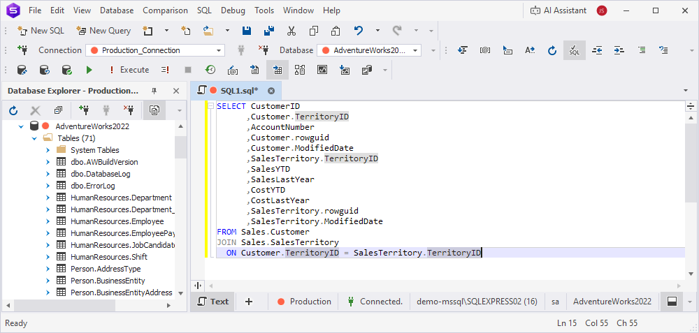 Columns automatically qualified with table names