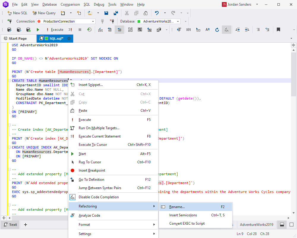 Rename SQL Server Objects