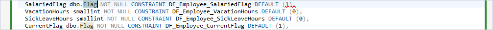 User-defined data types in the script