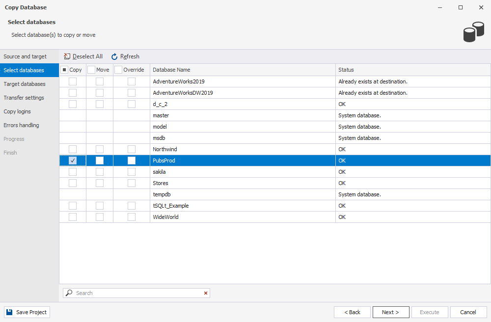 How to move a SQL Server database