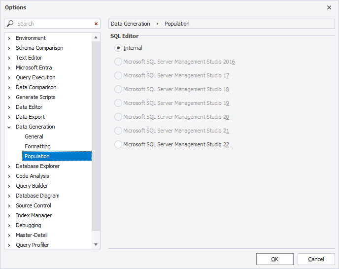 Select the editor to open the script