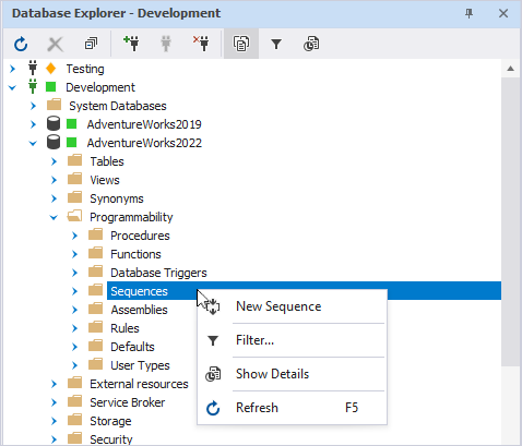 Perform operations on the Sequences node