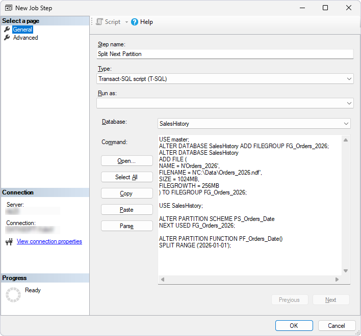Step 1 - Split Next Partition