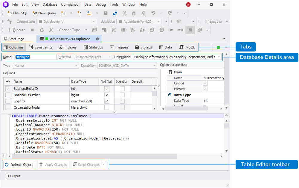 Table Editor