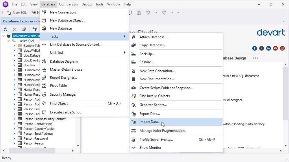 Import data