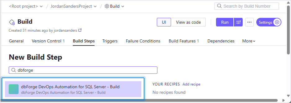 Select the build runner type