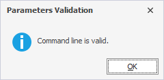 Command-line settings validation