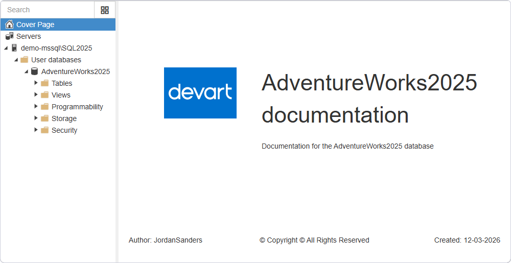 View the generated documentation in the HTML format