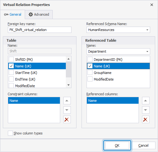 Create a virtual relation