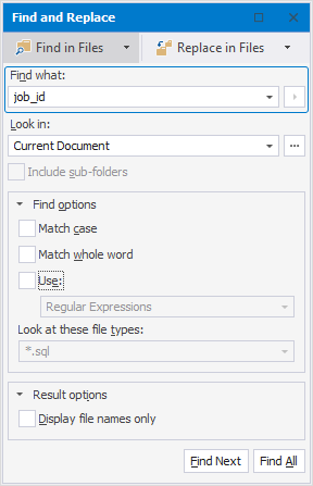 Find and Replace Files