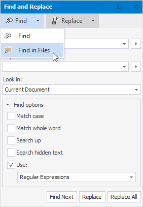 Find and Replace Files