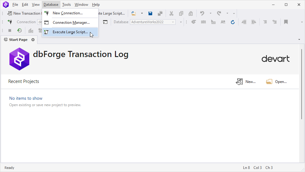 Execute Large Script