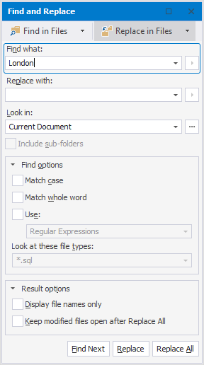 Find and Replace Files