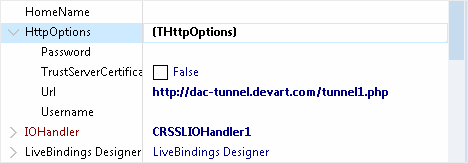 HTTP Options ODAC