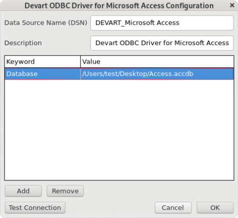 Devart ODBC Administrator parameters