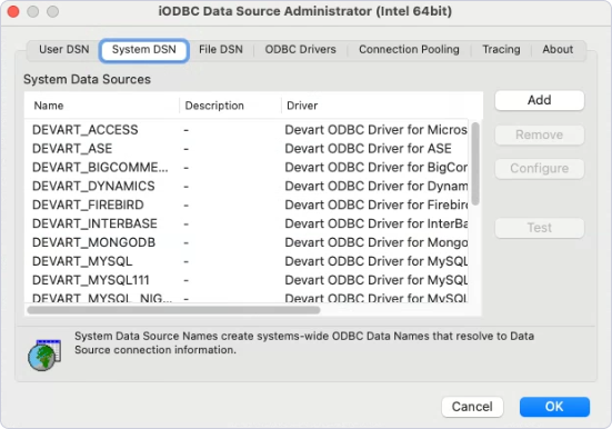 iODBC utility