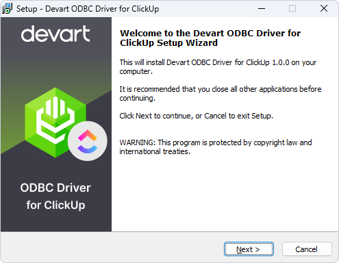 ClickUp ODBC Driver by Devart Screenshot