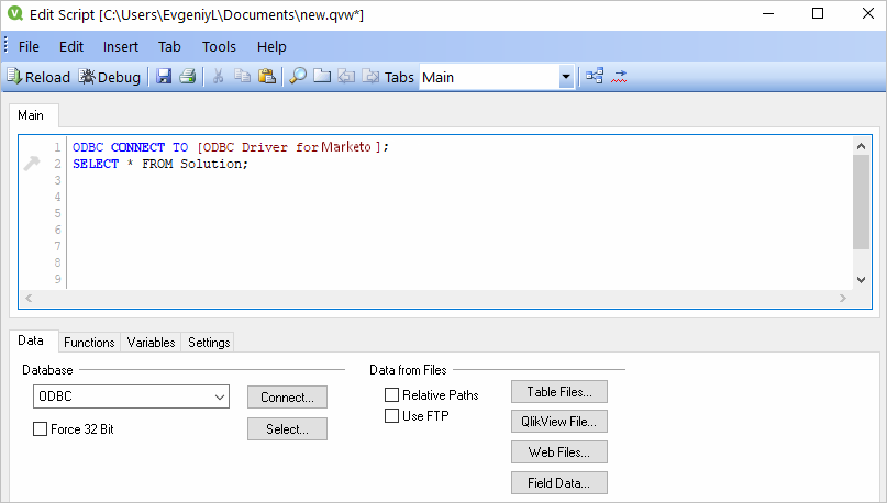 QlikView Run Query