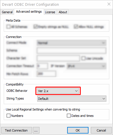 ODBC behavior in SSIS