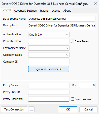 Clicking Sign in to Dynamics 365 Business Central