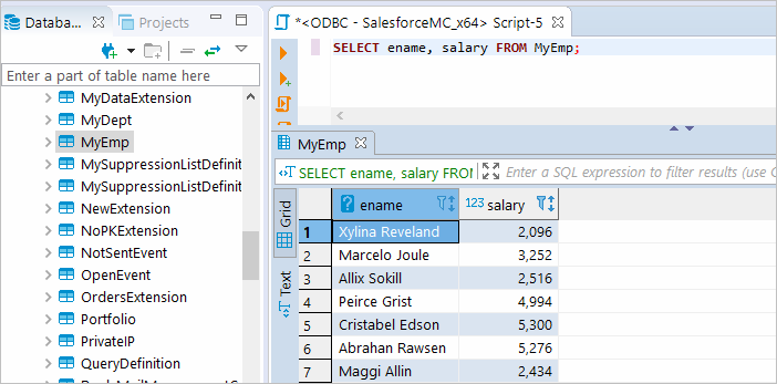 Execute SQL query in DBeaver against Salesforce MC database
