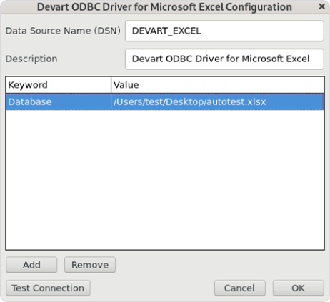 Devart ODBC Administrator parameters