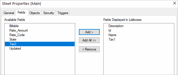 QlikView Select Fields