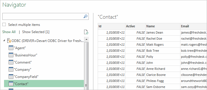Connecting Excel to Freshdesk via ODBC Driver