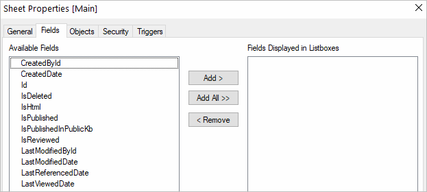 QlikView Select Fields