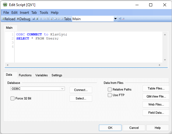 QlikView Run Query