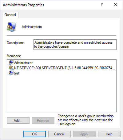 Set administrator priviledges