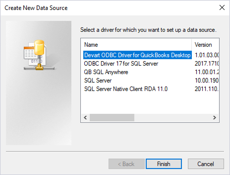 Configure the system Data Source Name (DSN)