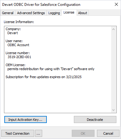 ODBC Driver OEM license on remote client's computer