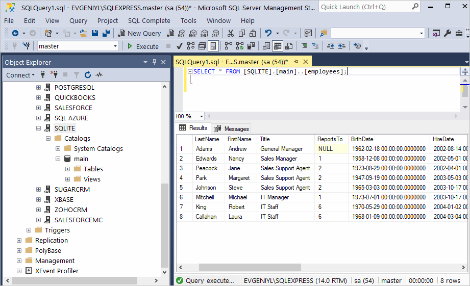 Can You Manage Sqlite With Sql Server Studio?