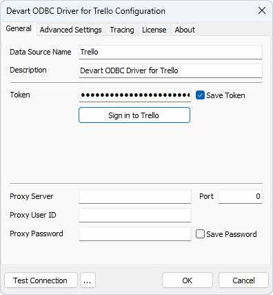 Token received for logging in to Trello