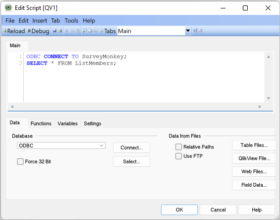 QlikView Run Query