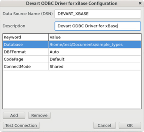 Devart ODBC Administrator parameters